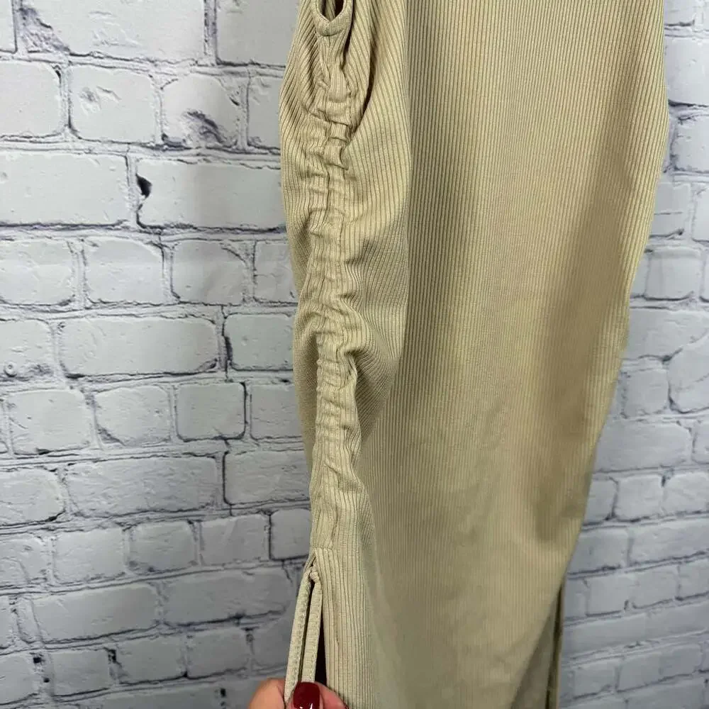 Zara Ribbed Y2K Midi Dress Size Small - Picture 2 of 5